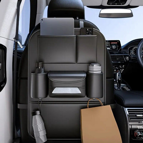 Car Seat Organizer for Children, Backseat Storage Protector with iPad and Tablet Holder, Multiple Pockets, Black In Australia - Darrahopens