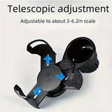 2-in-1 Adjustable Universal Car Cup Holder, for Large Water Bottles and Cups, Bottle Holder and Can Holder, Car Organizer
