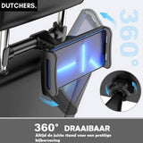 Car Tablet and Phone Holder with 360 Degree Rotation, Adjustable Mount for 11.9 to 27.9 cm Devices for Cars, Trucks and Daily Driving, Black