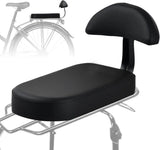 luggage carrier cushion with backrest, leather bicycle saddle cushion for the back of a children's bike, 32 x 15 x 5 cm In Australia - Darrahopens
