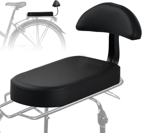luggage carrier cushion with backrest, leather bicycle saddle cushion for the back of a children's bike, 32 x 15 x 5 cm In Australia - Darrahopens