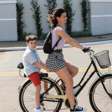 luggage carrier cushion with backrest, leather bicycle saddle cushion for the back of a children's bike, 32 x 15 x 5 cm