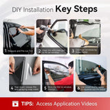 car window film 35%, car window film sun protection, Black universal 3 m x 50cm car window film, Privacy film for passengers blocks UV radiation In Australia - Darrahopens