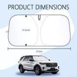 Universal Car Windshield Sunshade, Foldable Silver Sun Visor for Heat and Glare Protection in Cars, SUVs and Trucks In Australia - Darrahopens