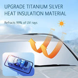 Universal Car Windshield Sunshade, Foldable Silver Sun Visor for Heat and Glare Protection in Cars, SUVs and Trucks