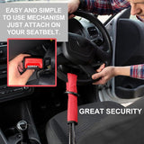 Car steering wheel lock for seat belts, Robust universal steering wheel lock, visibility car lock, Theft protection, 3 keys red, 72 cm In Australia - Darrahopens