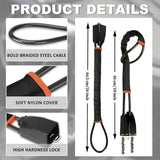 Car steering wheel lock for seat belts, Robust universal steering wheel lock, visibility car lock, Theft protection, 3 keys black, 72 cm In Australia - Darrahopens