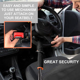 Car steering wheel lock for seat belts, Robust universal steering wheel lock, visibility car lock, Theft protection, 3 keys black, 72 cm In Australia - Darrahopens
