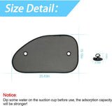 2 Pieces Baby Car Sunshades, UV Protection Rear Side Window Shades for Children, Family Cars and SUVs, 66 x 38 cm