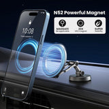 Full Metal Magnetic Car Phone Holder, Rotatable Dashboard Mount for Secure Hands-Free Navigation, Compatible with Most Smartphones, Black In Australia - Darrahopens