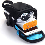 Saddle Mount, Universal Small Saddle Bag, Waterproof Saddle Bag, Large Capacity, With Zipper and Storage Pocket, Bicycle Saddle Bag, Black In Australia - Darrahopens