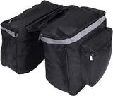 Bicycle Bags double, electric bike bags, Bicycle Bag Carrier, 2L Waterproof Double Backpack, With Zipper Pocket, Black, 30 x 26 x 11 cm In Australia - Darrahopens