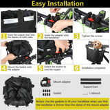 Dog bike basket electric bike, bike bag for dogs and cats, with 1.45 m dog leash for cycling, picnicking and outdoors black In Australia - Darrahopens