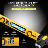 1 Piece LED Work Light, Magnetic LED Work Light Strip, 3000LM Rechargeable Inspection Light, Car Repair and Inspection, Vegetables