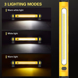 1 Piece LED Work Light, Magnetic LED Work Light Strip, 3000LM Rechargeable Inspection Light, Car Repair and Inspection, Vegetables