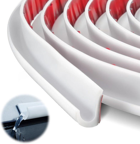 J Shape Rain Gutter, 3 m, Rain Gutter for Motorhomes, shaped, Rain Deflector, Self, Adhesive, Roof Rain Drain Strip for Truck, Boat, White