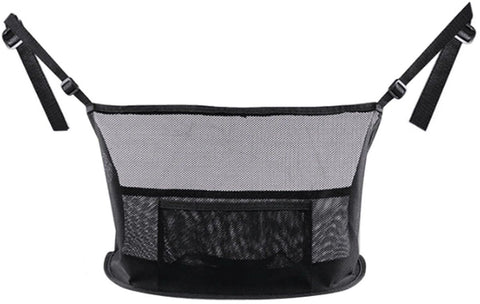 Car accessories, Car handbag holder, Mesh pocket for wallet between the front seats, car storage organizer, universal accessory, black