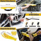 22 Pieces Car Wash Kit with Polishing Tools, Rim Brush and Interior and Exterior Car Care Accessories for Vehicle Cleaning