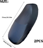 2 Pieces Waterproof motorcycle seat cover, sided motorcycle seat cover, Seat cover for motorcycles and scooters, Black