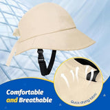 Womens Cycling Sun Cap with Adjustable Chin Strap and UV Protection, Comfortable Helmet Liner Hat for School and Daily Riding, Beige, 60 cm In Australia - Darrahopens