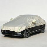 Half Car Cover Sedan with Green Reflective Strip,All Weather Car Body Cover for Sun, Rain, Dust(Fit People Movers,Utes Length 5.2m to 5.8m)-Sand gold In Australia - Darrahopens