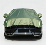 Half Car Cover Sedan with Green Reflective Strip,All Weather Car Body Cover for Sun, Rain, Dust(Fit People Movers,Utes Length 5.2m to 5.8m)-green In Australia - Darrahopens