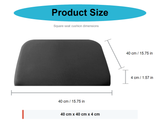 Crystal velvet seat cushion, ergonomic memory foam seat cushion, suitable for cars, comfortable and relieves tailbone pressure-black 40*40*4 cm In Australia - Darrahopens