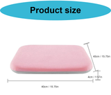 Crystal velvet seat cushion, ergonomic memory foam seat cushion, suitable for cars, comfortable and relieves tailbone pressure-pink 40*40*4 cm In Australia - Darrahopens