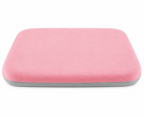 Crystal velvet seat cushion, ergonomic memory foam seat cushion, suitable for cars, comfortable and relieves tailbone pressure-pink 45*45*4.5cm In Australia - Darrahopens