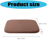 Crystal velvet seat cushion, ergonomic memory foam seat cushion, suitable for cars, comfortable and relieves tailbone pressure-brown 40*40*4 cm In Australia - Darrahopens