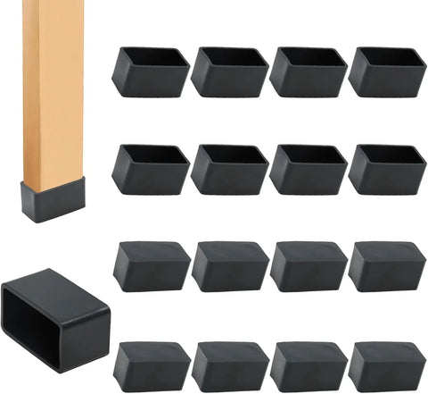 Rectangle Furniture Leg Caps, Anti Slip PVC Chair Foot Covers for Floor Protection and Noise Reduction, 12 Pack, 1.5 x 0.75 Inch In Australia - Darrahopens