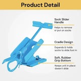 Sock Slider Aid Kit Easy On Off Helper Tool for Elderly, Pregnancy and Injury Recovery, Blue, Daily Comfort Use In Australia - Darrahopens