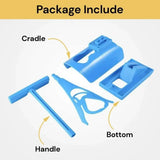 Sock Slider Aid Kit Easy On Off Helper Tool for Elderly, Pregnancy and Injury Recovery, Blue, Daily Comfort Use