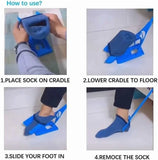 Sock Slider Aid Kit Easy On Off Helper Tool for Elderly, Pregnancy and Injury Recovery, Blue, Daily Comfort Use