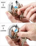 Keyed Alike Disc Padlock 4 Pack, Stainless Steel Discus Lock with 3/8 Inch Shackle for Garages, Fences, Sheds, Storage Units, 2-3/4 In In Australia - Darrahopens
