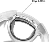 Keyed Alike Disc Padlock 4 Pack, Stainless Steel Discus Lock with 3/8 Inch Shackle for Garages, Fences, Sheds, Storage Units, 2-3/4 In In Australia - Darrahopens