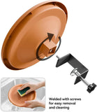 12 Inch Adjustable Bird Bath Bowl with Deck Mount, Tool Free Setup for Balcony Railing and Outdoor Garden, Brown