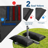 Umbrella Base Weights, 2 Pack Fillable Heavy Duty Weatherproof Sandbags for Cantilever Patio Umbrella, 100 LBS, Black