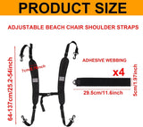 Adjustable Beach Chair Backpack Straps, Replacement Shoulder Carry Bands for Folding Beds, Backpacks and Outdoor Gear, Black In Australia - Darrahopens