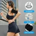 Women Arm Compression Sleeves 4 Pairs Elastic Slimming Upper Arm Shaper Wraps for Sports and Daily Wear Black Beige