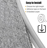 Carpet Edge Binding Trim Self Adhesive Flexible PVC Floor Transition Strip for Indoor Rugs Doormats and Robot Vacuums, Grey 600cm, 600cm (19.7ft) Size In Australia - Darrahopens