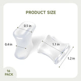 16 Pack Gel Toe Separators Soft Silicone Toe Spacers for Women Men Daily Foot Care Transparent, Daily Comfort Use In Australia - Darrahopens