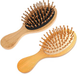 2 Pcs Mini Bamboo Hair Brush Set, Anti Static Detangling Scalp Massage Pocket Comb for Daily Hair Care, Natural Wood In Australia - Darrahopens