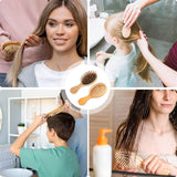 2 Pcs Mini Bamboo Hair Brush Set, Anti Static Detangling Scalp Massage Pocket Comb for Daily Hair Care, Natural Wood In Australia - Darrahopens