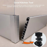 12 Pack Plinth Clips Kitchen Kick Board Toe Clips for Cabinet Leveler Legs, Fits Cabinets Sofa Tables, Black, for Home Kitchen Bathroom and Indoor Use