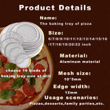 Mini Pizza Screen 6 Pack Aluminum Seamless Baking Pan with Holes for Crispy Oven Crust, Commercial Use, 6 Inch In Australia - Darrahopens