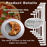 Mini Pizza Screen 6 Pack Aluminum Seamless Baking Pan with Holes for Crispy Oven Crust, Commercial Use, 6 Inch