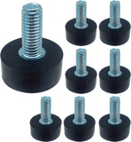 8 Pcs M8 Adjustable Furniture Levelers, Rubber Screw In Leveling Feet Floor Protectors for Chairs and Furniture, Black In Australia - Darrahopens