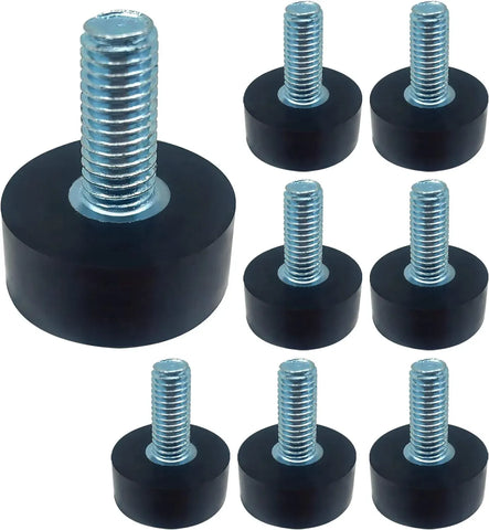 8 Pcs M8 Adjustable Furniture Levelers, Rubber Screw In Leveling Feet Floor Protectors for Chairs and Furniture, Black In Australia - Darrahopens