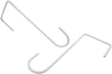 8 Pack Vinyl Fence Hooks, White Powder Coated Steel Hangers for Bird Feeders, Plants, Lights and Pool Equipment, 3 x 8 Inches